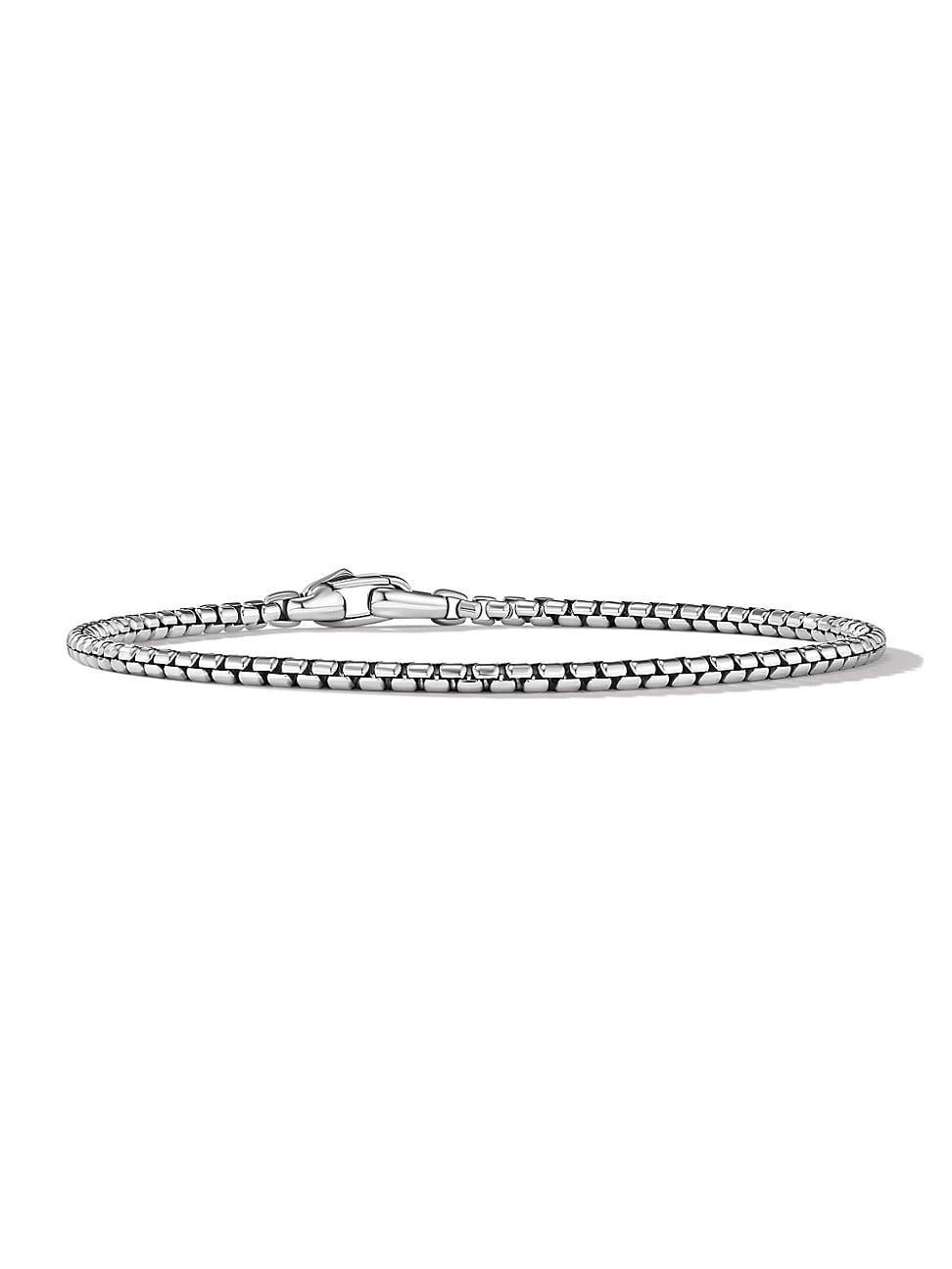 Mens Box Chain Bracelet in Sterling Silver, 2.7MM Product Image