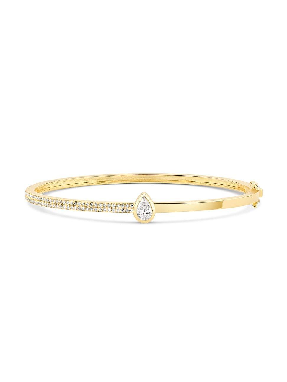 Womens Multishape 14K Yellow Gold & 0.45 TCW Diamond Bangle Product Image