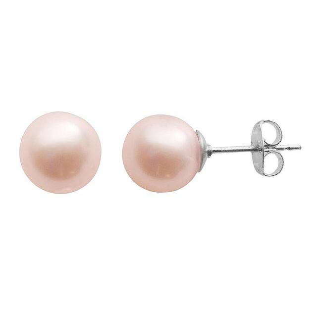 PearLustre by Imperial Dyed Freshwater Cultured Pearl Sterling Silver Stud Earrings, Womens, Pink Product Image