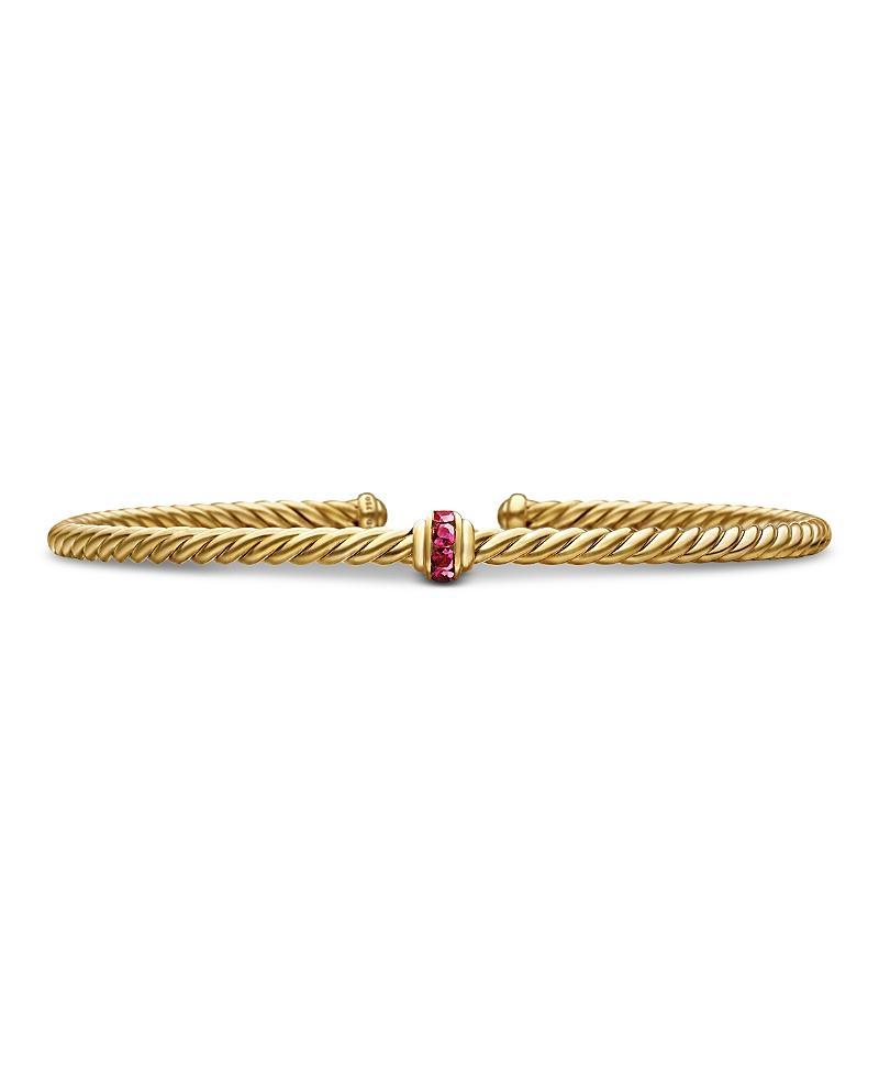 Womens Cable Classics Center Station Bracelet in 18K Yellow Gold Product Image