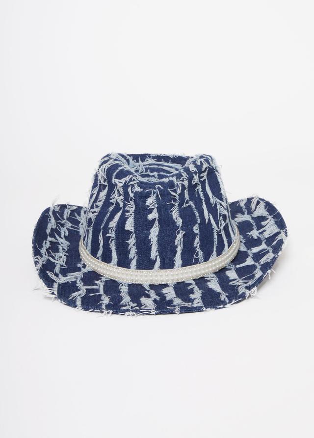 Fray Denim Panama Hat Product Image