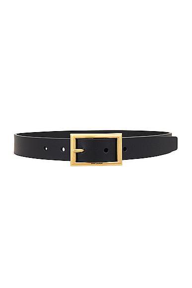 Saint Laurent Rectangle Buckle Belt in Black Product Image