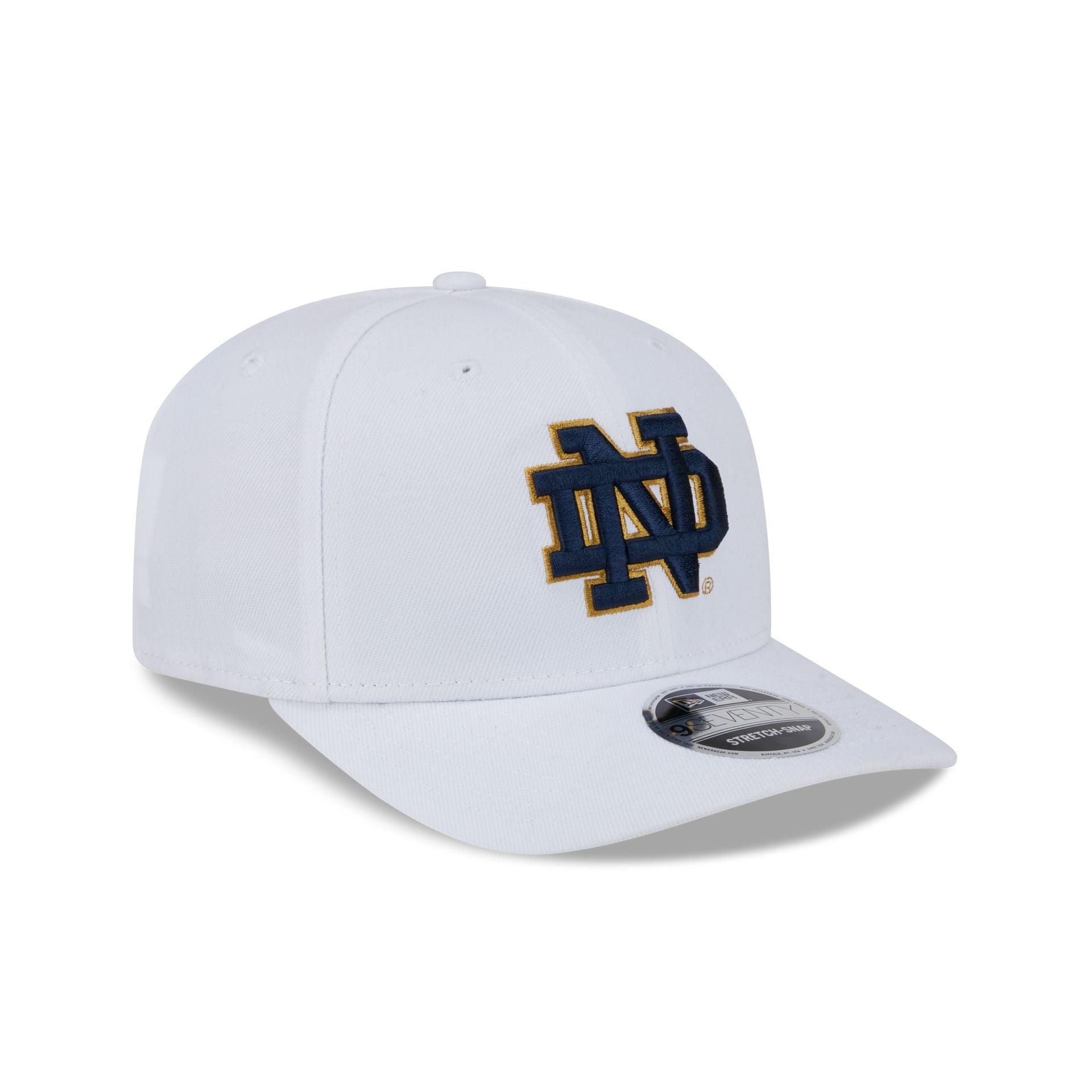 Notre Dame Fighting Irish White 9SEVENTY Stretch-Snap Hat Male Product Image