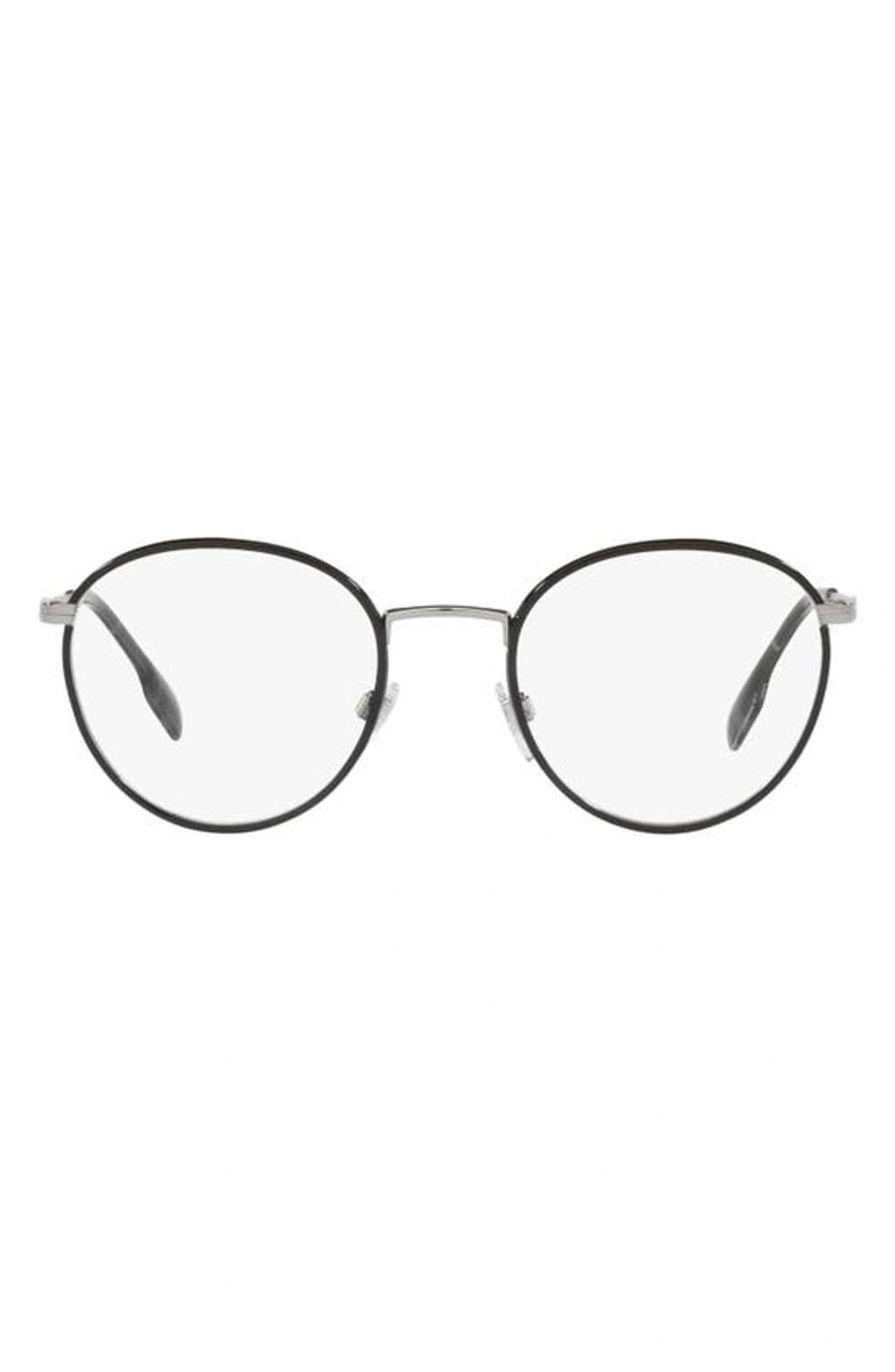 Hugo 51mm Round Optical Glasses In Silver Product Image