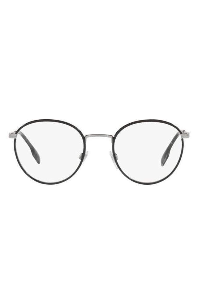 Hugo 51mm Round Optical Glasses In Silver Product Image