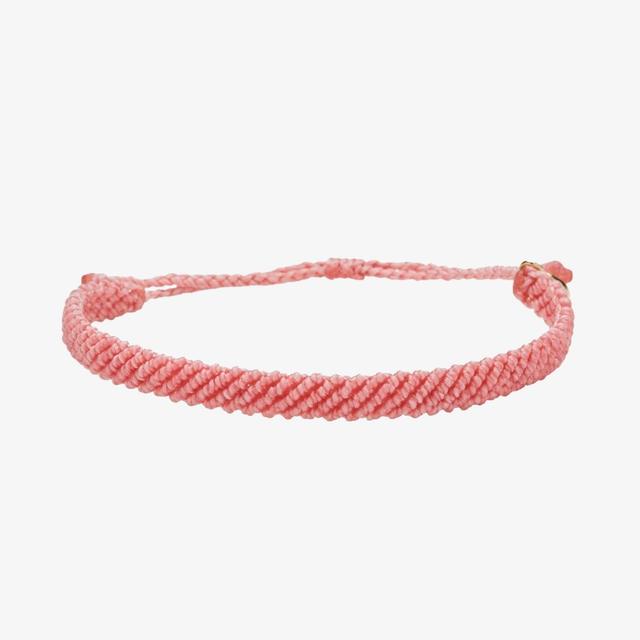 Parfait Pink Half Flat Woven Bracelet Male Product Image