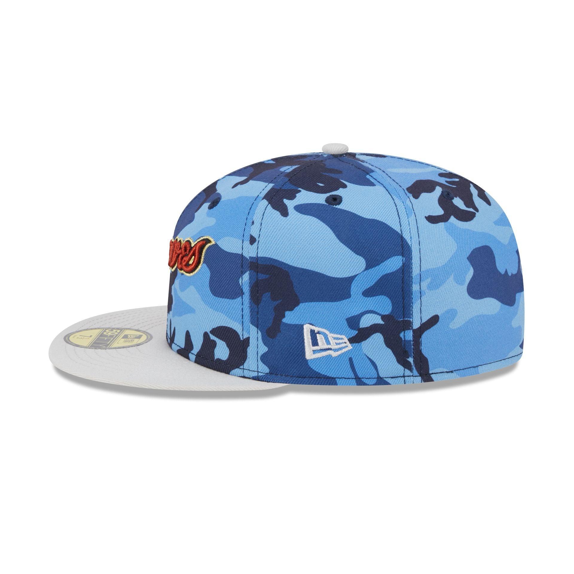 Atlanta Braves Blue Camo 59FIFTY Fitted Hat Male Product Image