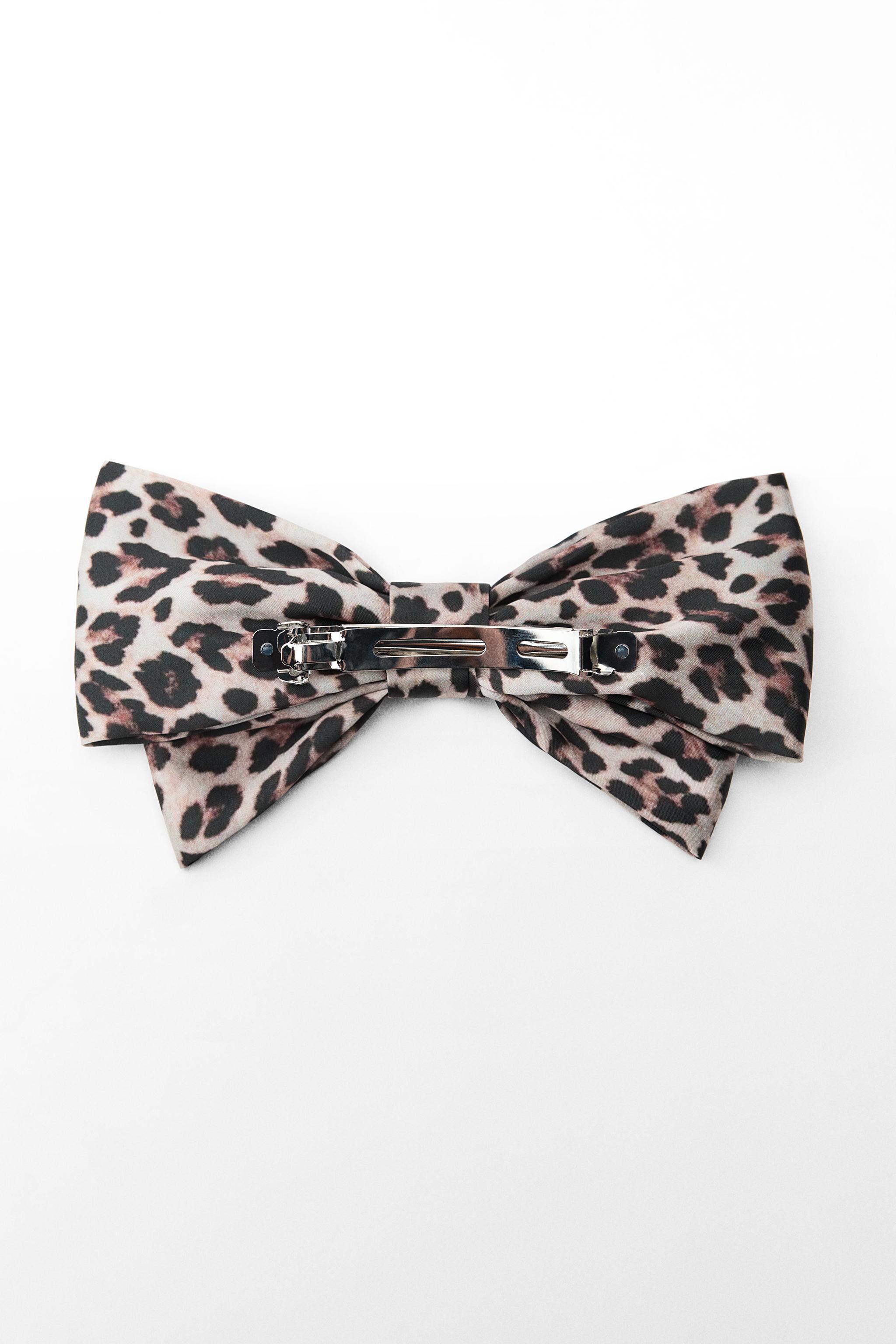 ANIMAL PRINT BOW HAIR CLIP Product Image