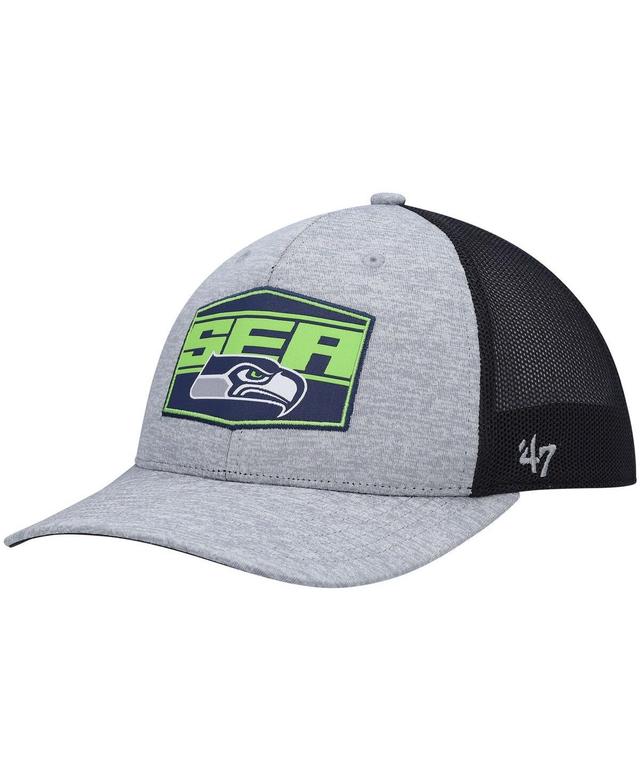 Mens 47 Brand Heathered Gray and College Navy Seattle Seahawks Motivator Flex Hat - Heathered Gray Product Image