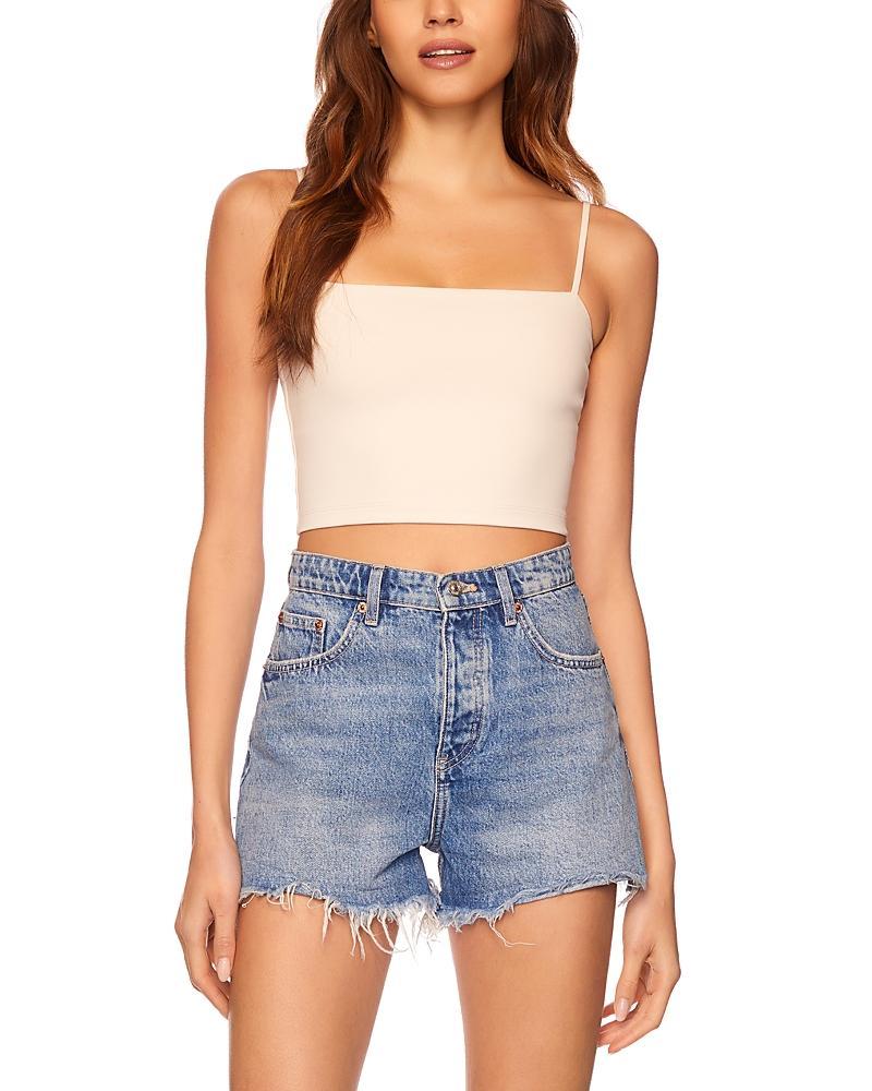 Womens Essential Square-Neck Crop Top Product Image