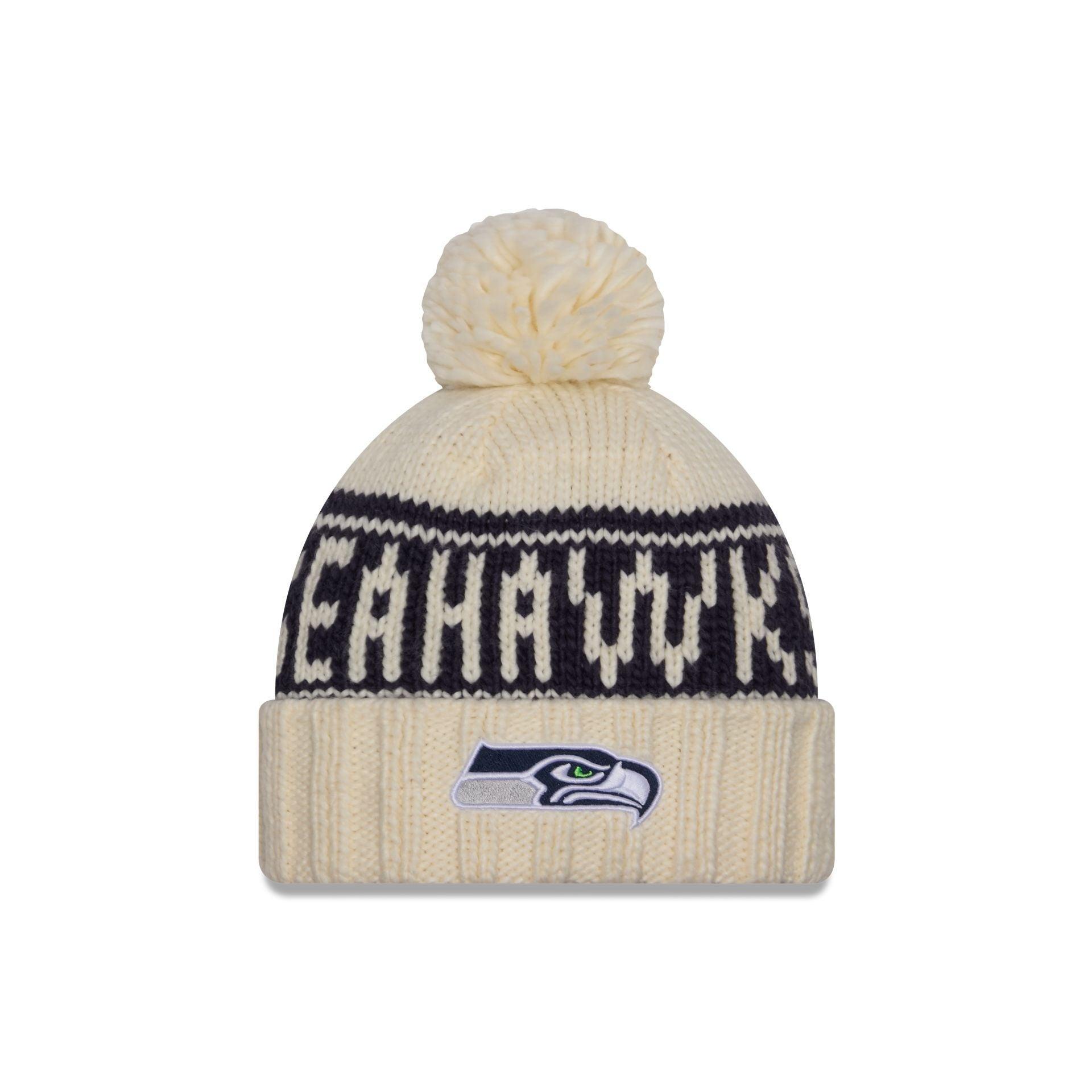 Seattle Seahawks 2024 Cold Weather Chrome Pom Knit Hat Female Product Image