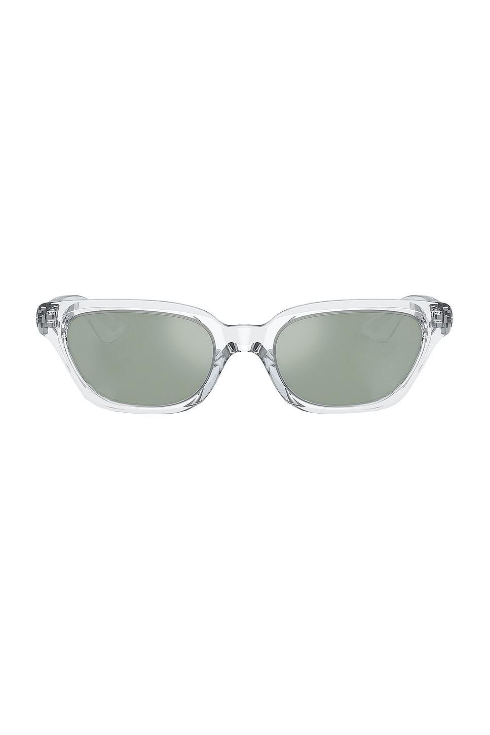 Oliver Peoples X Khaite Rectangle Sunglasses in Metallic Silver Product Image