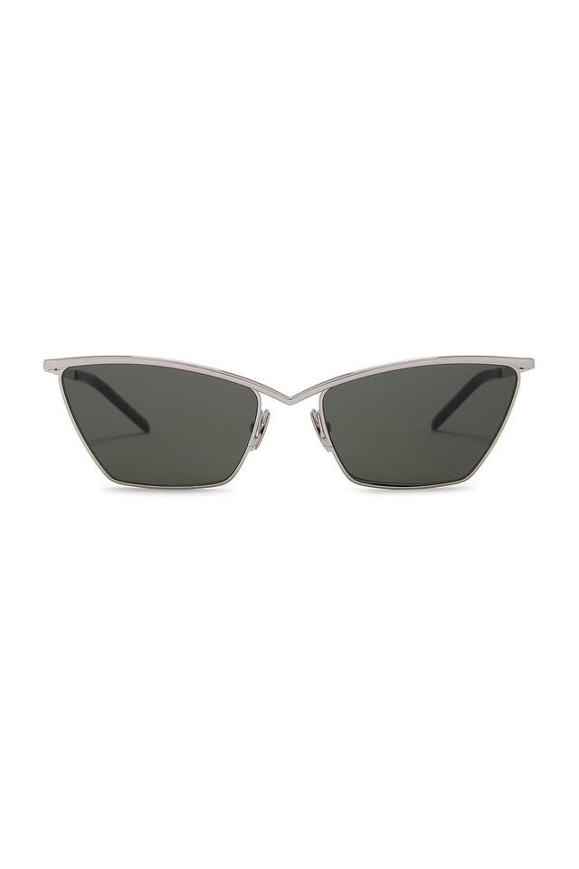 Saint Laurent Cat Eye Sunglasses in Grey Product Image