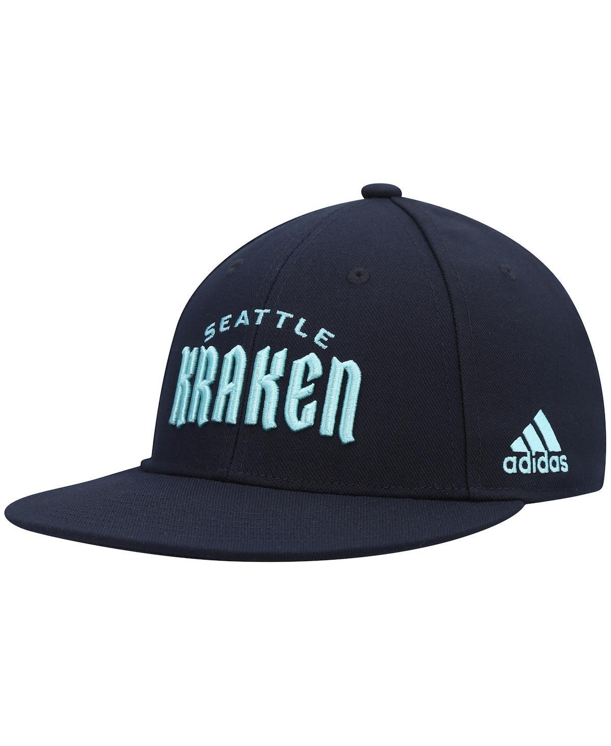 Mens adidas Deep Sea Blue Seattle Kraken Team Snapback Hat, Krk Blue Product Image