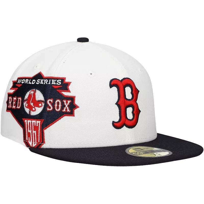 Mens New Era /Navy Boston Red Sox Major Sidepatch 59FIFTY Fitted Hat Product Image