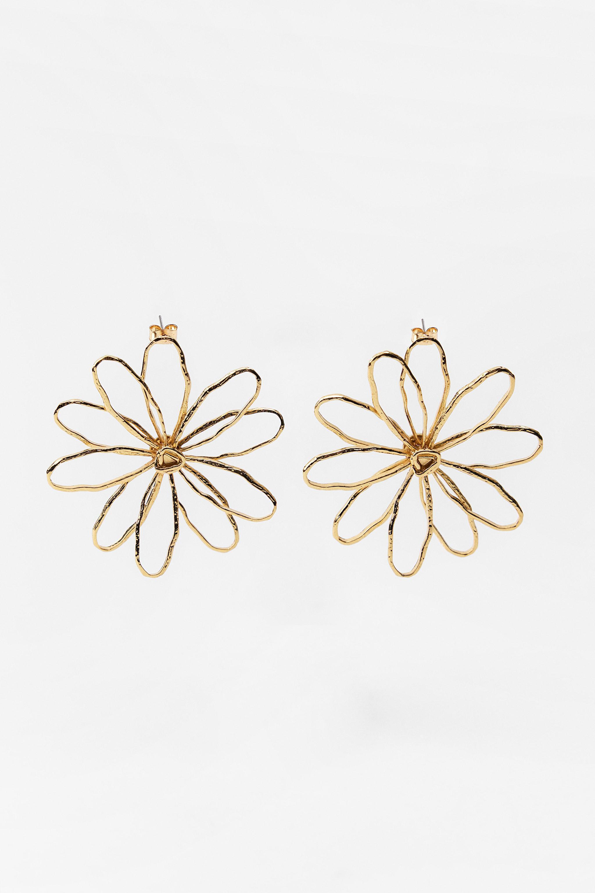 WROUGHT MAXI FLOWER EARRINGS Product Image