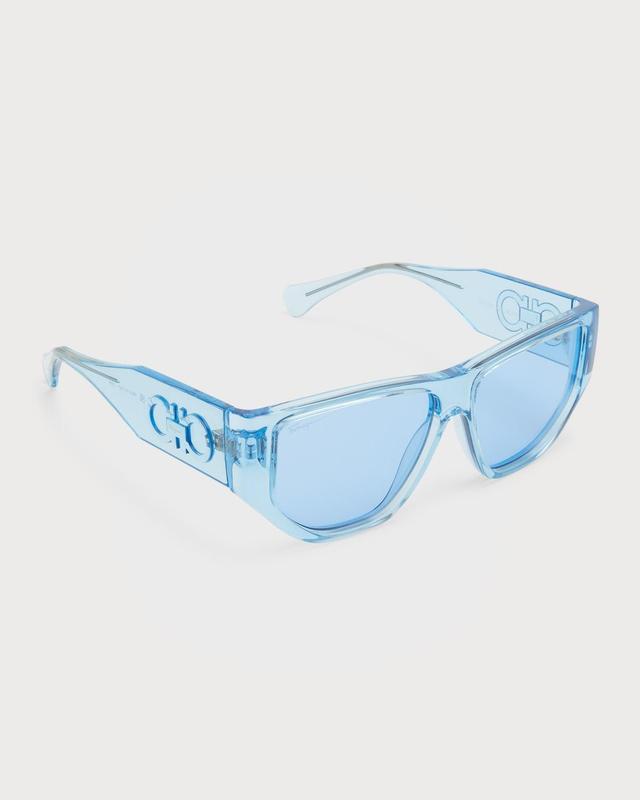 Monochrome Rectangle Plastic Sunglasses Product Image