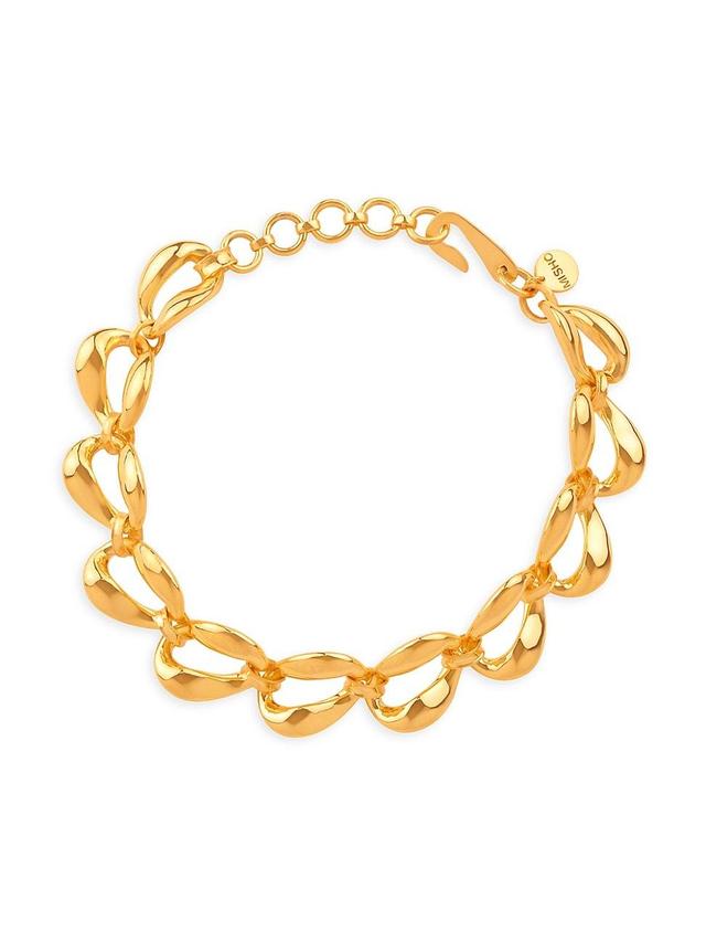 Womens Statement Essentials Link Chain 22K Gold-Plated Necklace Product Image