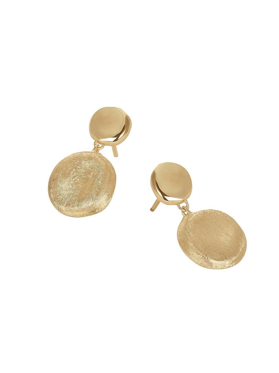 Womens Jaipur 18K Yellow Gold Double-Drop Disc Earrings Product Image