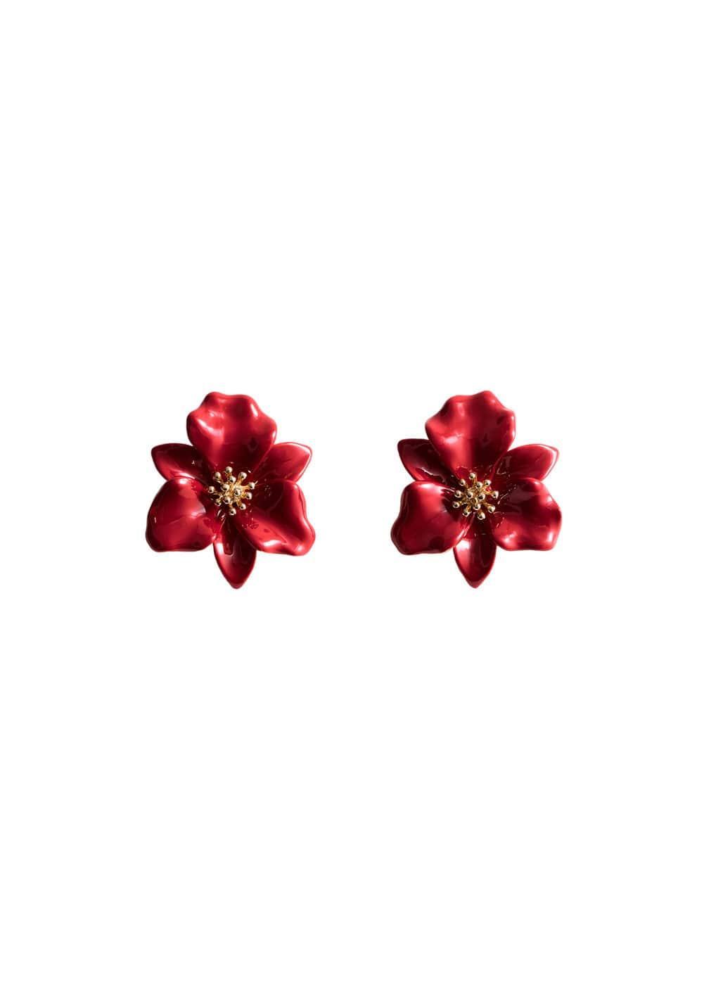 MANGO - Floral earrings - One size - Women Product Image