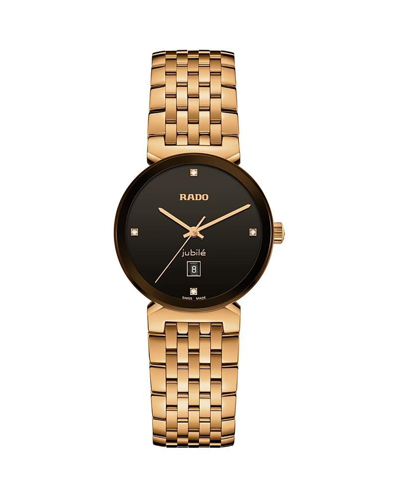 RADO Womens Florence Classic Quartz Analog Warm Gold Stainless Steel Bracelet Watch Product Image