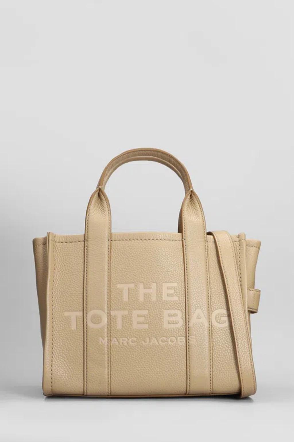 The Leather Medium Camel Tote Bag In Beige Leather product image