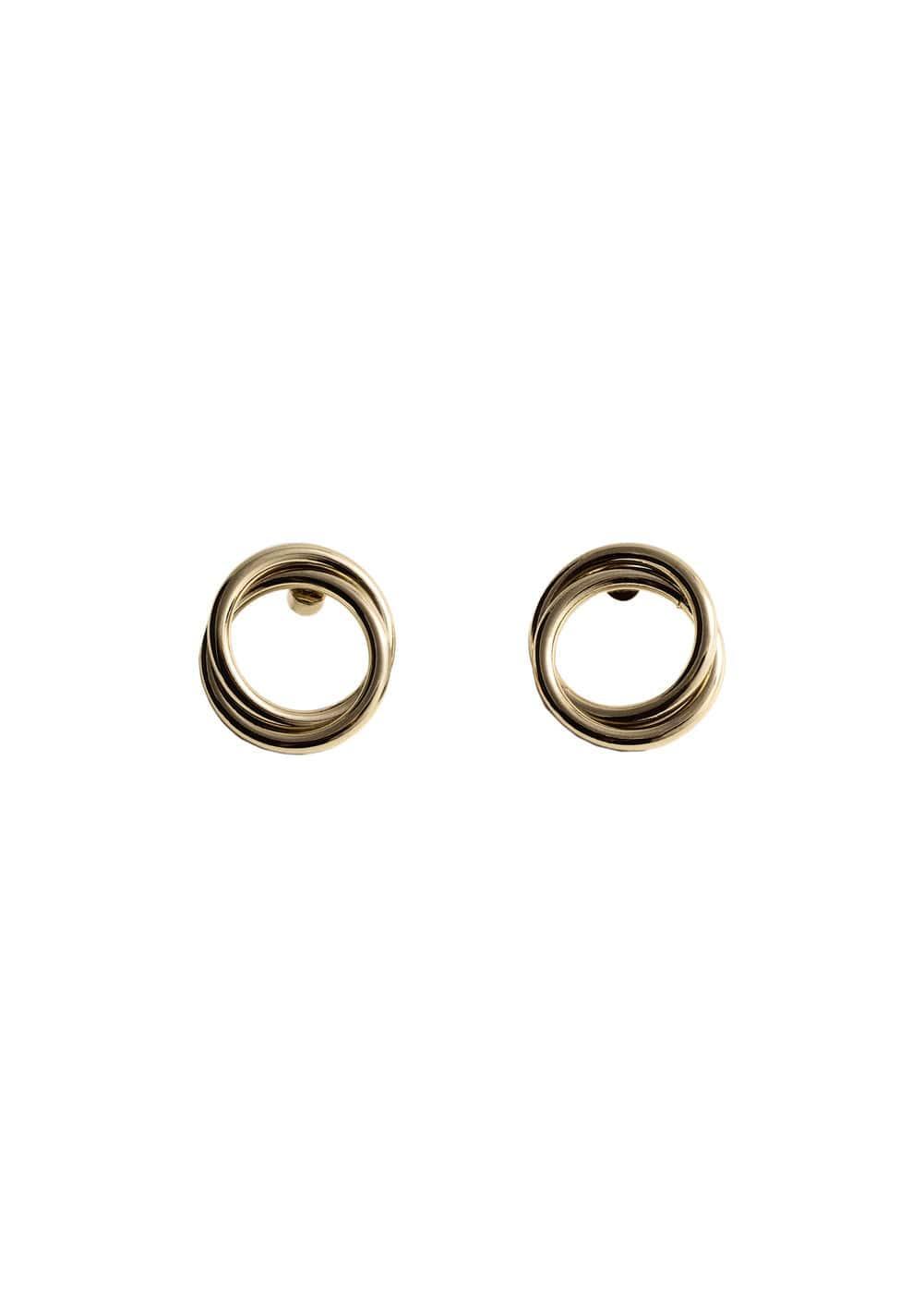 MANGO - Interlocking circular earrings - One size - Women Product Image