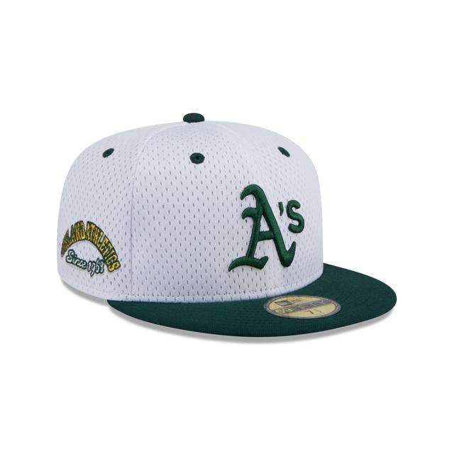 Oakland Athletics Throwback Mesh 59FIFTY Fitted Hat Male Product Image