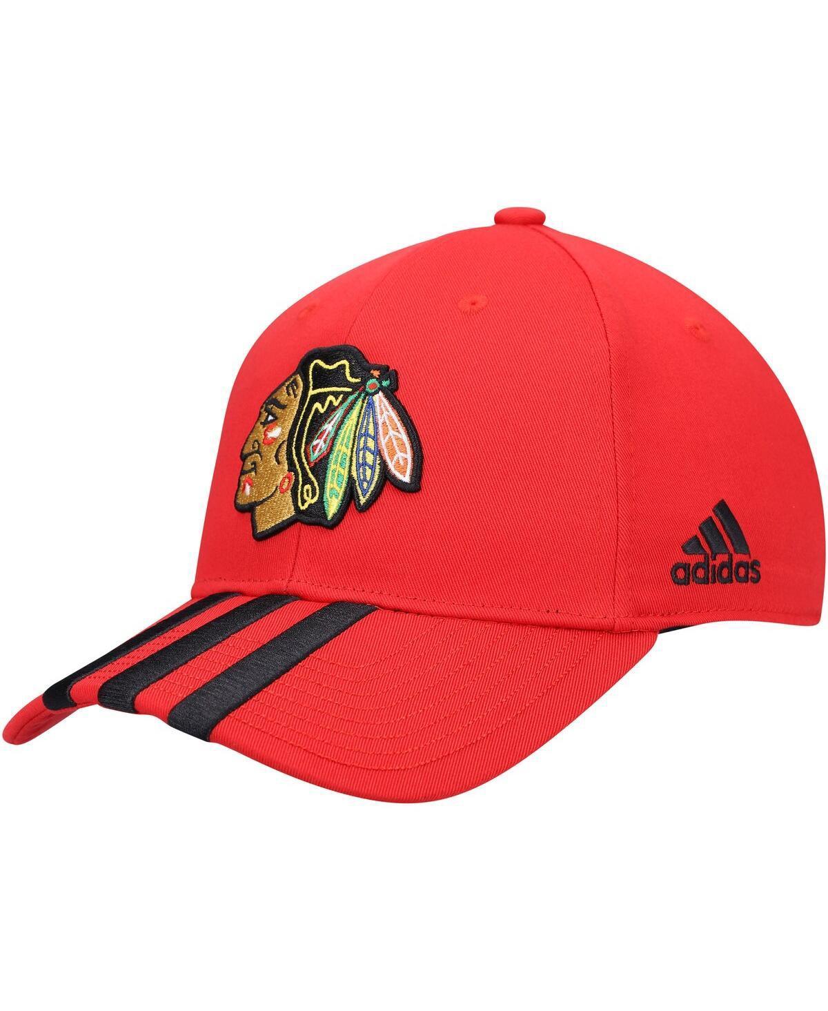 Mens adidas Chicago Blackhawks Locker Room Three Stripe Adjustable Hat Product Image