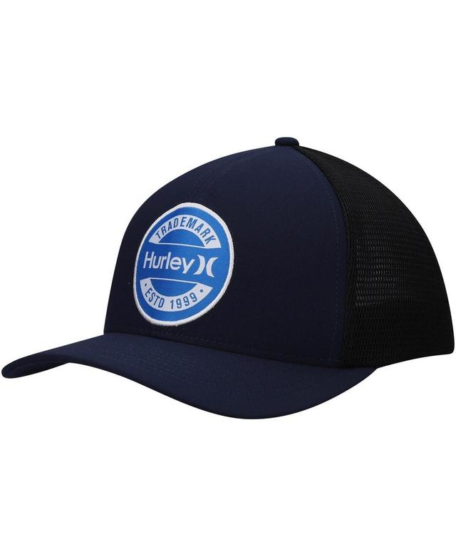 Mens Hurley Navy Charter Trucker Snapback Hat Product Image