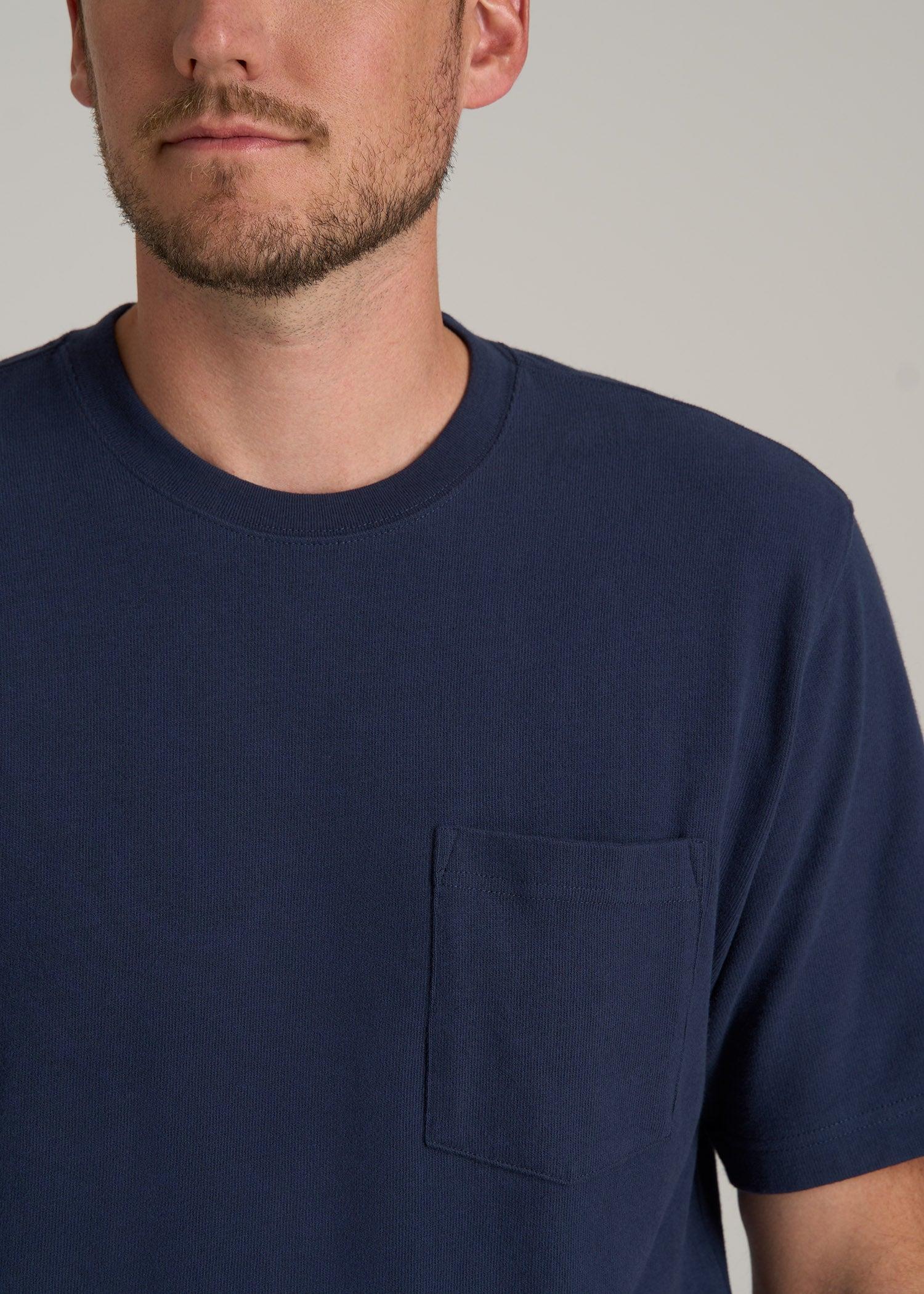 LJ&S Workwear Pocket T-Shirt for Tall Men in Midnight Navy Male Product Image