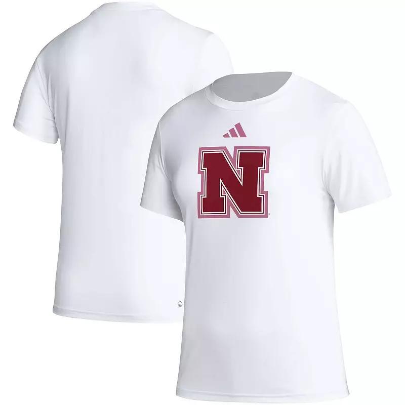 Womens adidas Nebraska Huskers AEROREADY Breast Cancer Awareness Pregame T-Shirt Product Image