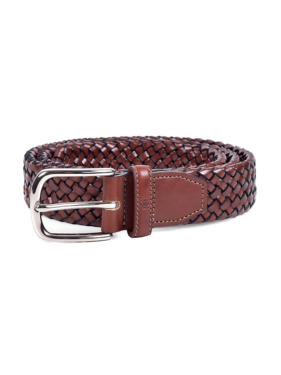 Mens Braided Leather Belt Product Image