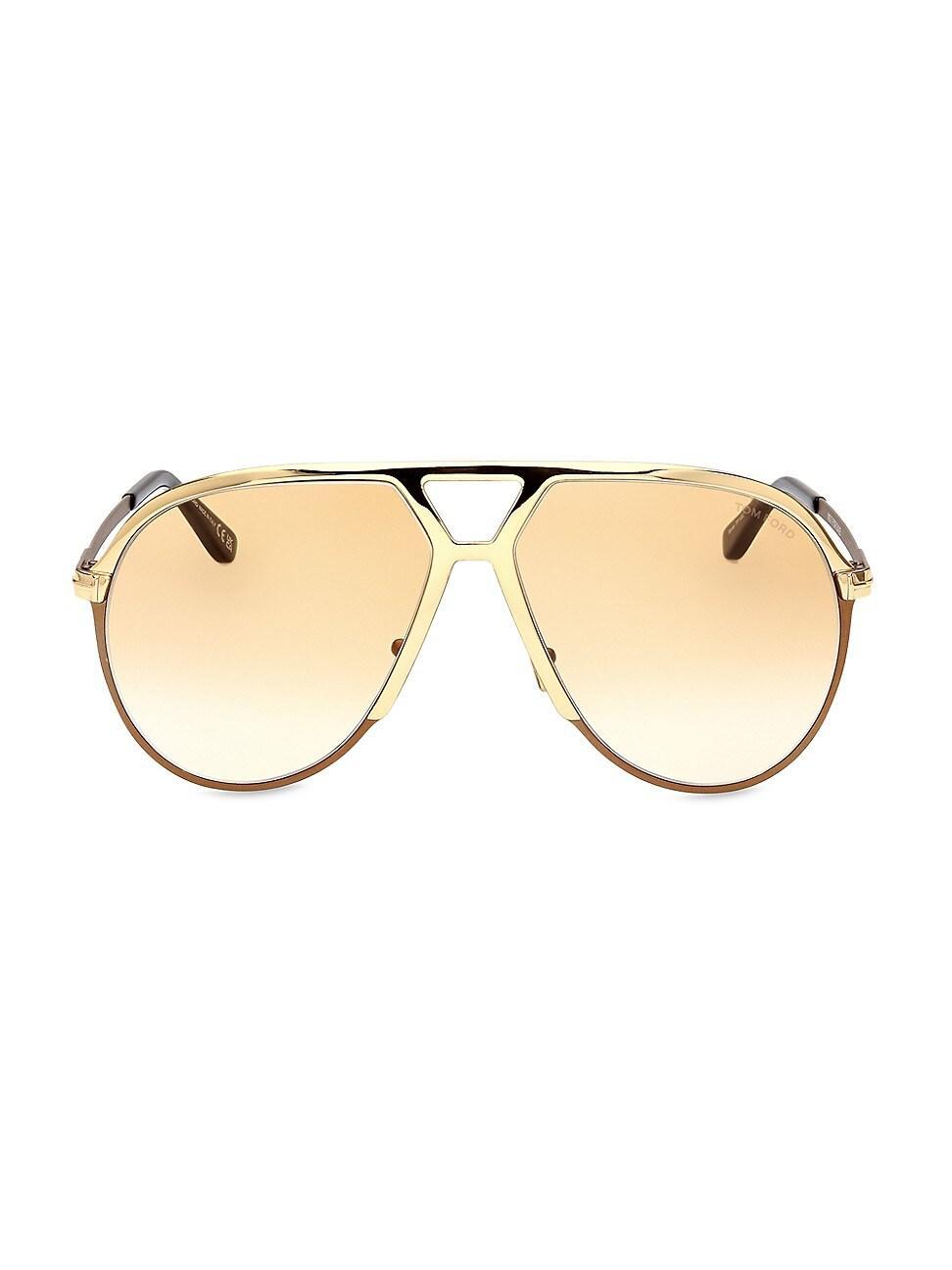 Mens 64MM Pilot Sunglasses Product Image