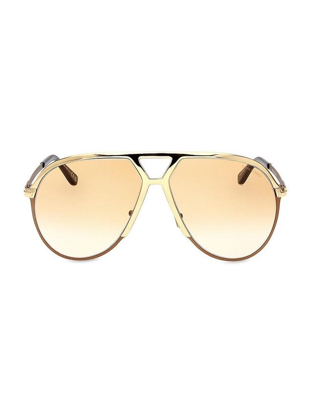 Mens 64MM Pilot Sunglasses Product Image