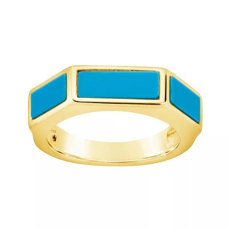 MC Collective Simulated Turquoise Accent Stacking Ring, Womens Gold Tone Product Image