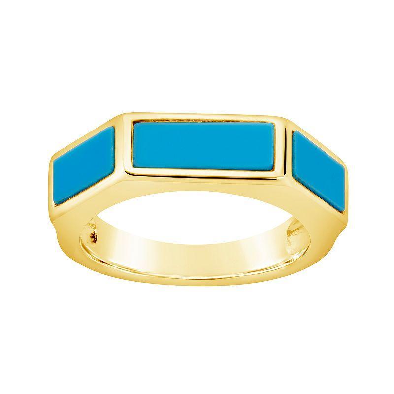 MC Collective Simulated Turquoise Accent Stacking Ring, Womens Gold Tone Product Image