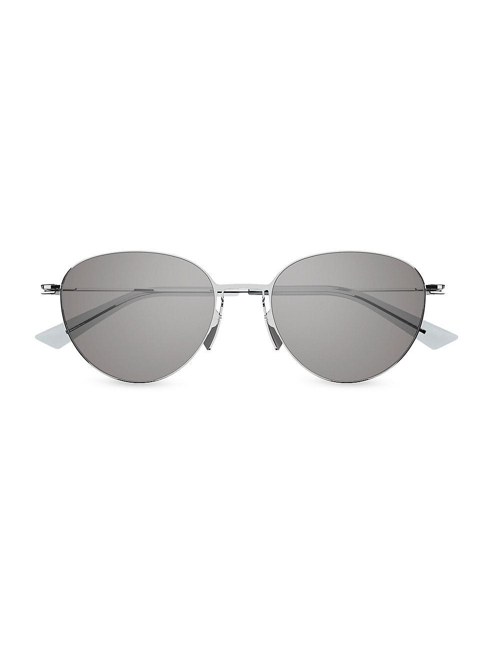 Mens Thin Triangle 51MM Round Sunglasses Product Image