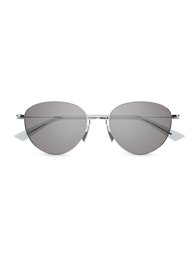 Mens Thin Triangle 51MM Round Sunglasses Product Image