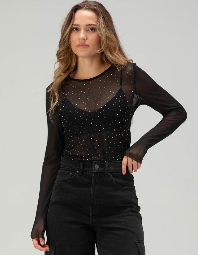 ONLY Elsa Womens Long Sleeve Mesh Top Product Image