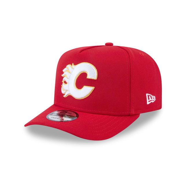 Calgary Flames Team 9FIFTY A-Frame Snapback Hat Male Product Image