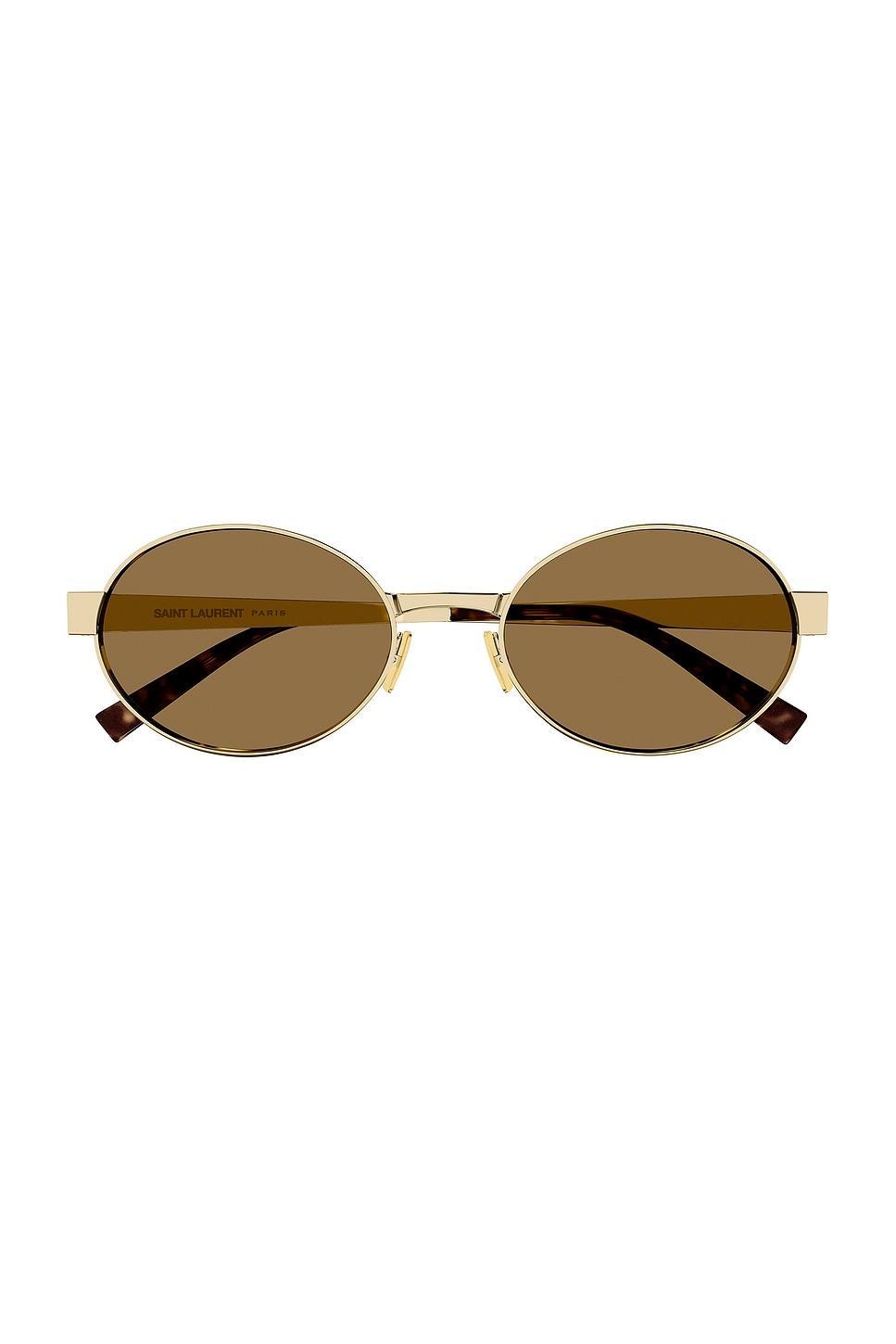 Saint Laurent Round Sunglasses Metallic Gold.. Product Image