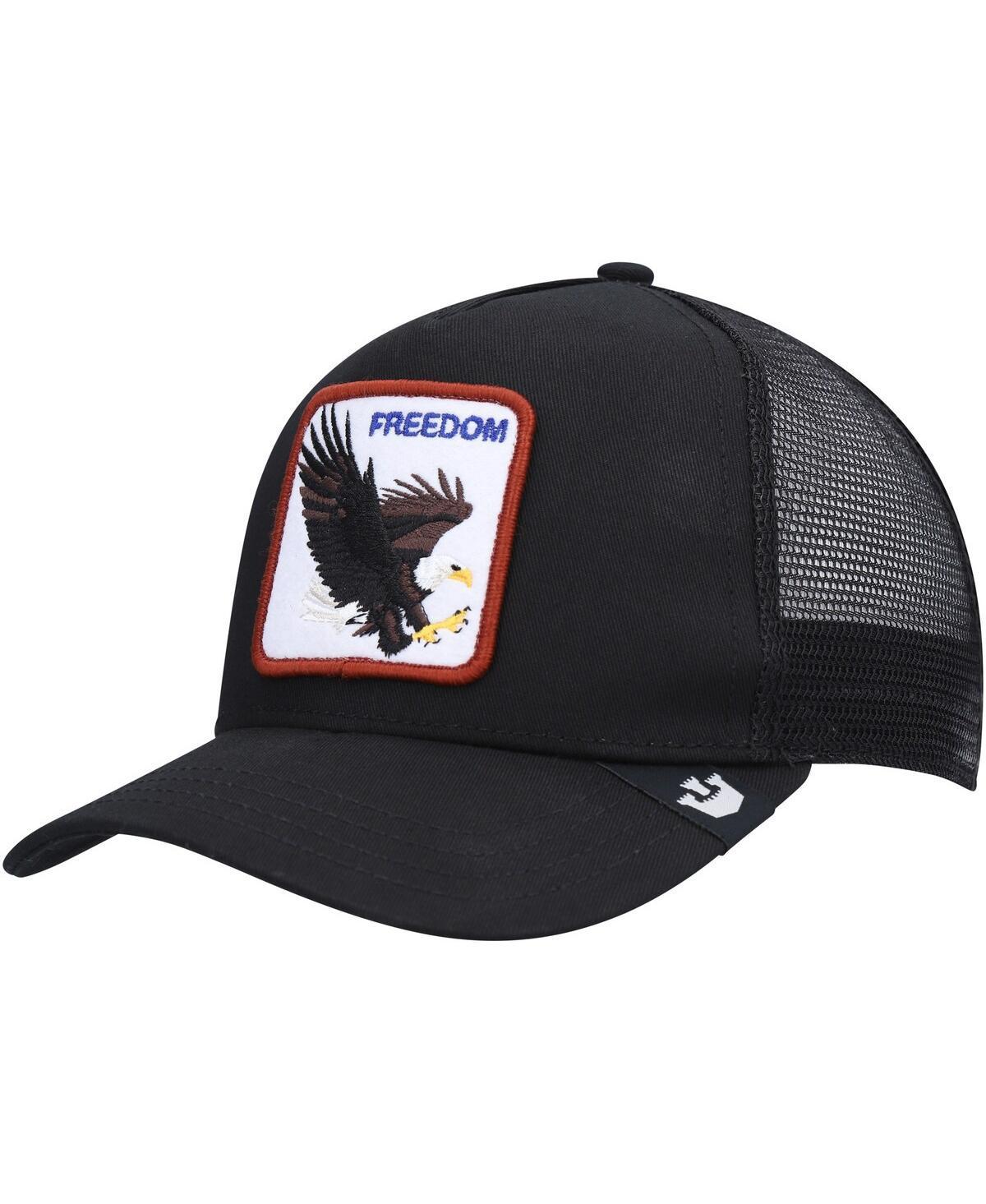 Mens Goorin Bros. Black The Freedom Eagle Trucker Snapback Hat Product Image