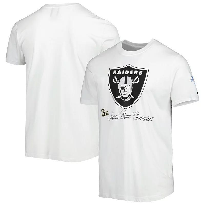 Mens New Era White Las Vegas Raiders Historic Champs T-Shirt Product Image