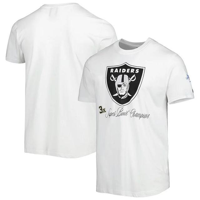 Mens New Era White Las Vegas Raiders Historic Champs T-shirt Product Image