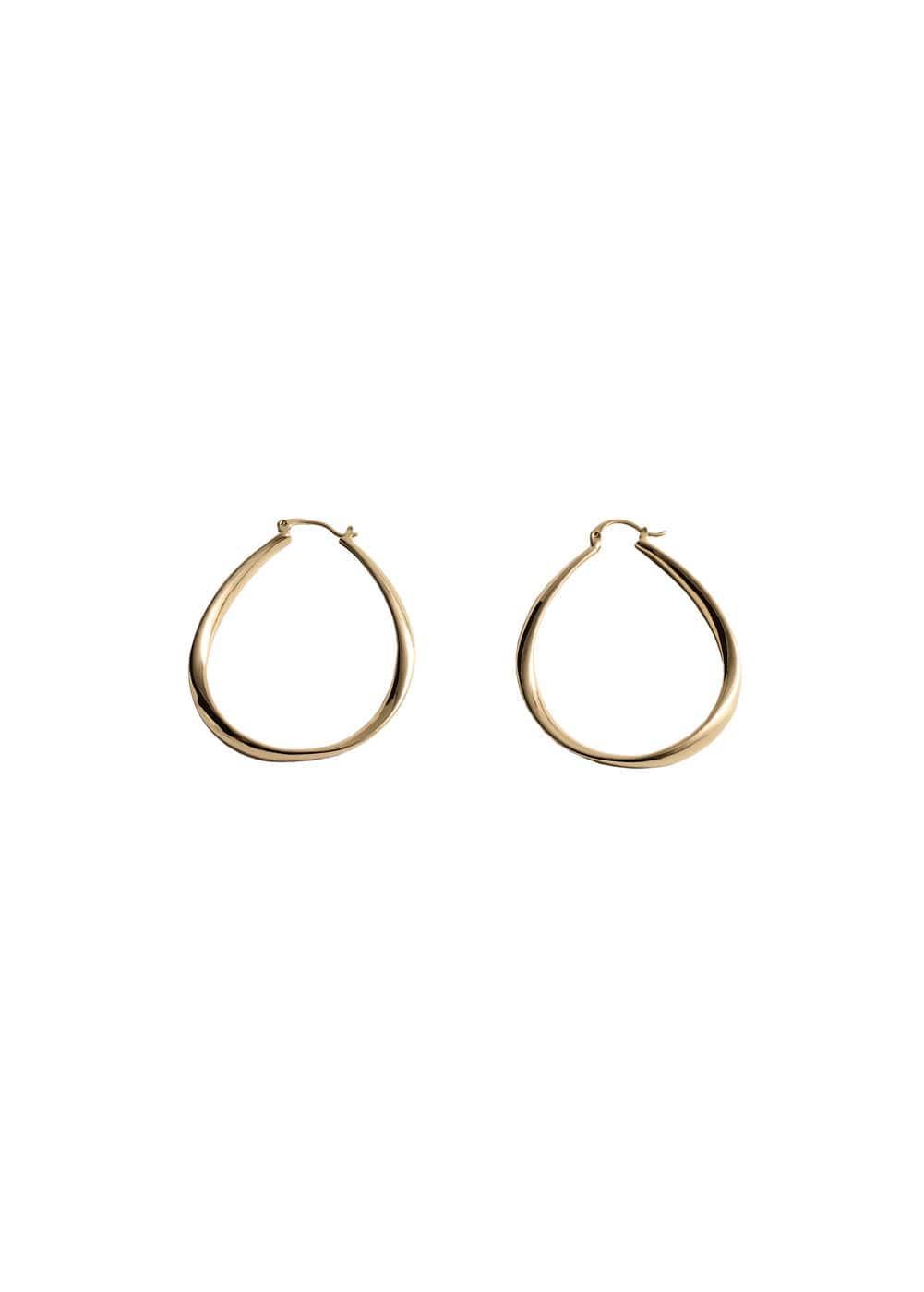 MANGO - Oval hoop earrings - One size - Women Product Image