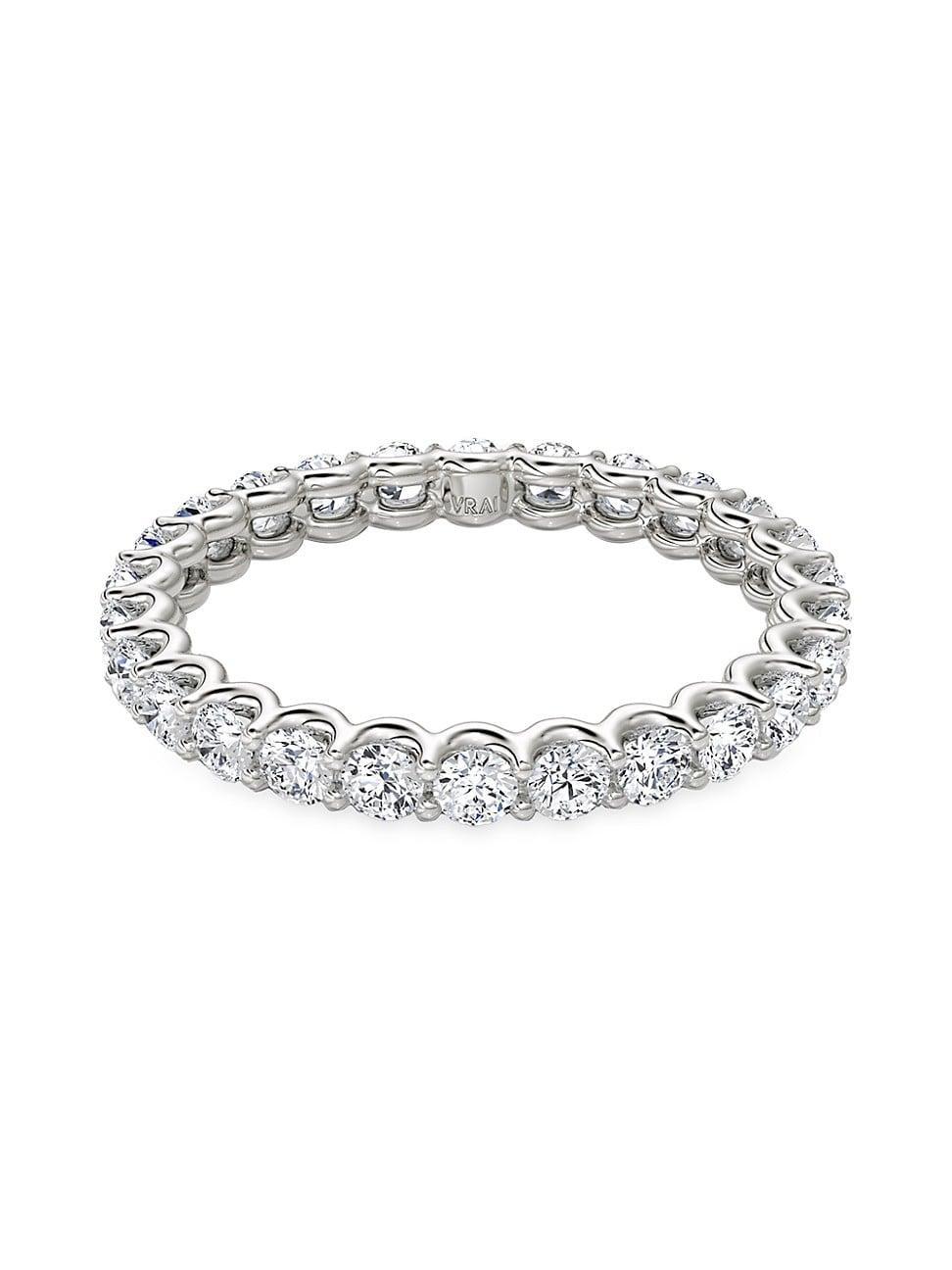 Womens Eternity Bands 14K White Gold & 1.00 TCW Lab-Grown Diamond Brilliant Round Eternity Band Product Image