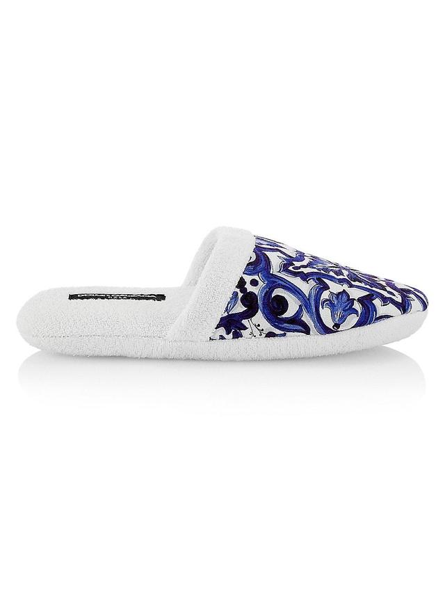 Mens Majolica-Print Cotton Slippers Product Image