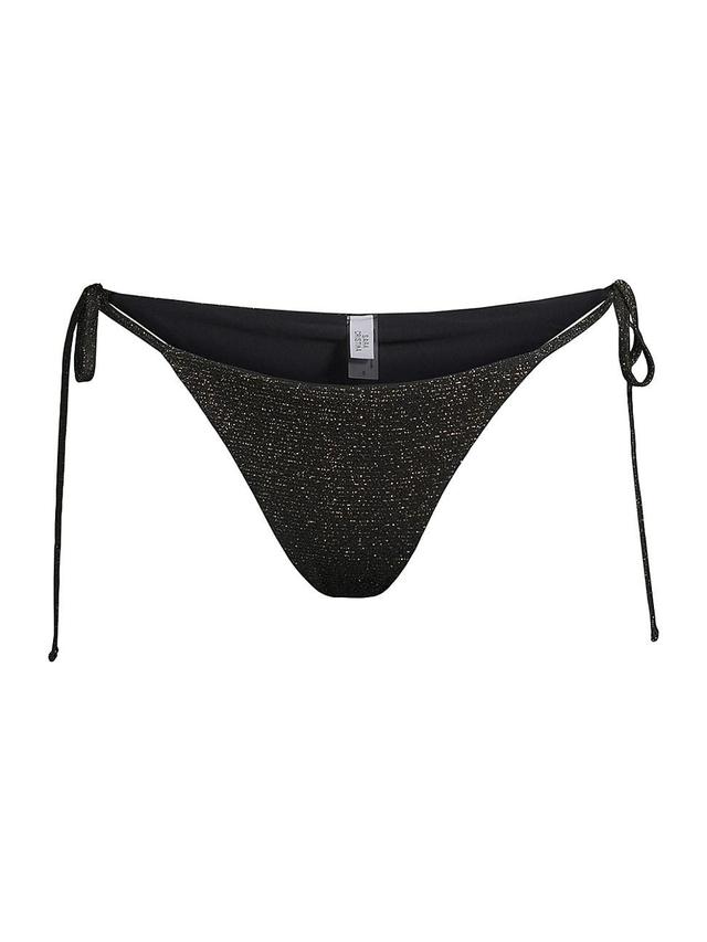 Womens Glittery Triangle Bikini Bottom Product Image