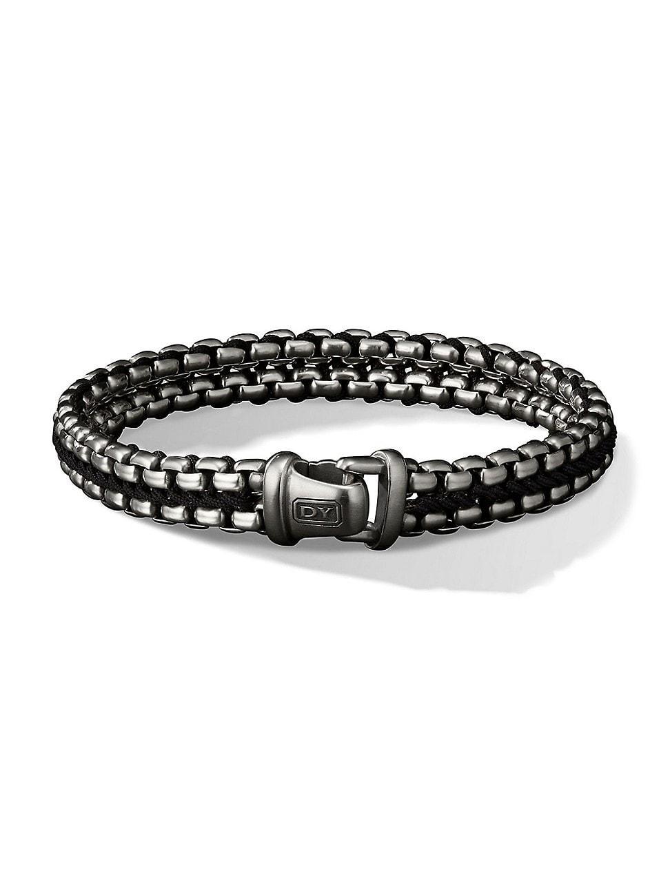 Mens Woven Box Chain Bracelet with Nylon Product Image